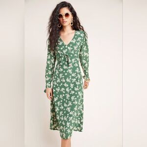Anthropologie Kachel Saiorse Floral Midi Dress Size 12 NWT